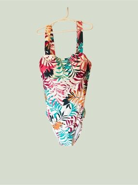 Eddie Bauer Tropical Leaf One-Piece Swimsuit -